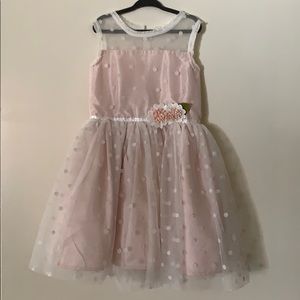 Zunie pink/ beige girls dress sz 6x